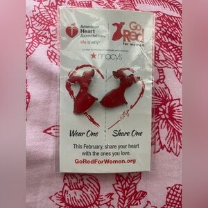 Macy's Matching Red Dress Pins